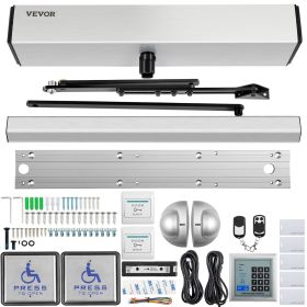 VEVOR Automatic Door Opener, 100-240V for Max.220lbs Doors, Swing Door Operator for Disabilities w/ 2 Wireless Remotes, 2 Exit Buttons, Keypad
