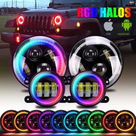 DOT Approved 7 inch LED RGB Headlight