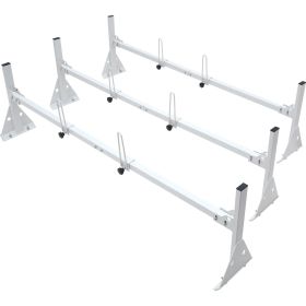 VEVOR Van Ladder Rack, 56.3-61.4" Adjustable Rain Gutter Van Roof Racks, Alloy Steel Roof Rack with 750 lbs Capacity
