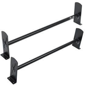 VEVOR Van Roof Ladder Rack, 2 Bars Alloy Steel Roof Racks, 500 LBS Capacity Rain-Gutter Roof Rack, Adjustable Length 35.8"-57.5"