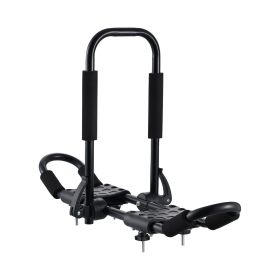 VEVOR Kayak Roof Rack 1 Pair J-Bar, Soft Roof Rack, Top Mount Tie Down, Carrier for kayak, Surf Board, Canoe, SUP, Ski Board, Mount on Car, SUV,