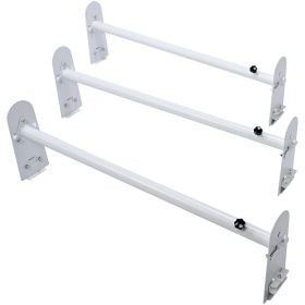 VEVOR Van Roof Ladder Rack, 3 Bars Alloy Steel Roof Racks, 750 LBS Capacity Rain-Gutter Roof Rack, Adjustable Length 40.2" to 74.8"