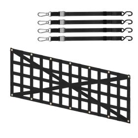VEVOR Tailgate Net Pickup Truck Tailgate Net 54" x 18" Adjustable Cross Design
