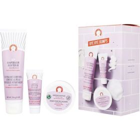 First Aid Beauty by First Aid Beauty Bye Bye Bumps Kit: KP Bump Eraser Body Scrub 10% AHA 4oz + KP Smoothing Body Lotion 1oz + Ingrown Hair Pads