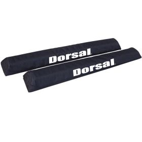 Dorsal Aero Roof Rack Pads for Factory and Wide Crossbars - Surfboards Kayaks Sups Snowboards (Color: Black, size: 28")