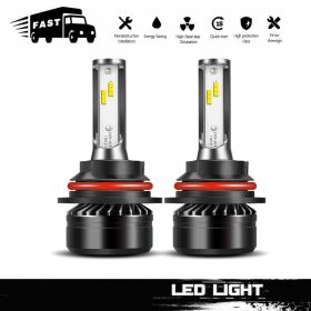 Saber-X LED Headlight Bulbs Conversion Kit,DOT Approved D6 Series CSP Chips Adjustable Beam Light Bulb With Fans Sets - 6000LM 6000K Cool White (style: 9007)