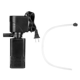 4 in 1 Submersible Aquarium Filter for 60 to 160Gallon Fish Tank Powerful Internal Fish Tank Filter with Biochemical Cotton Filter For Saltwater (Power: 12W)