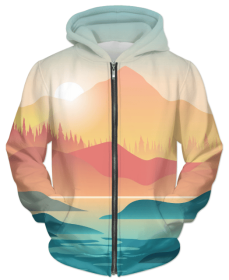 First Person Kayak UNISEX ZIP HOODIE (size: large)